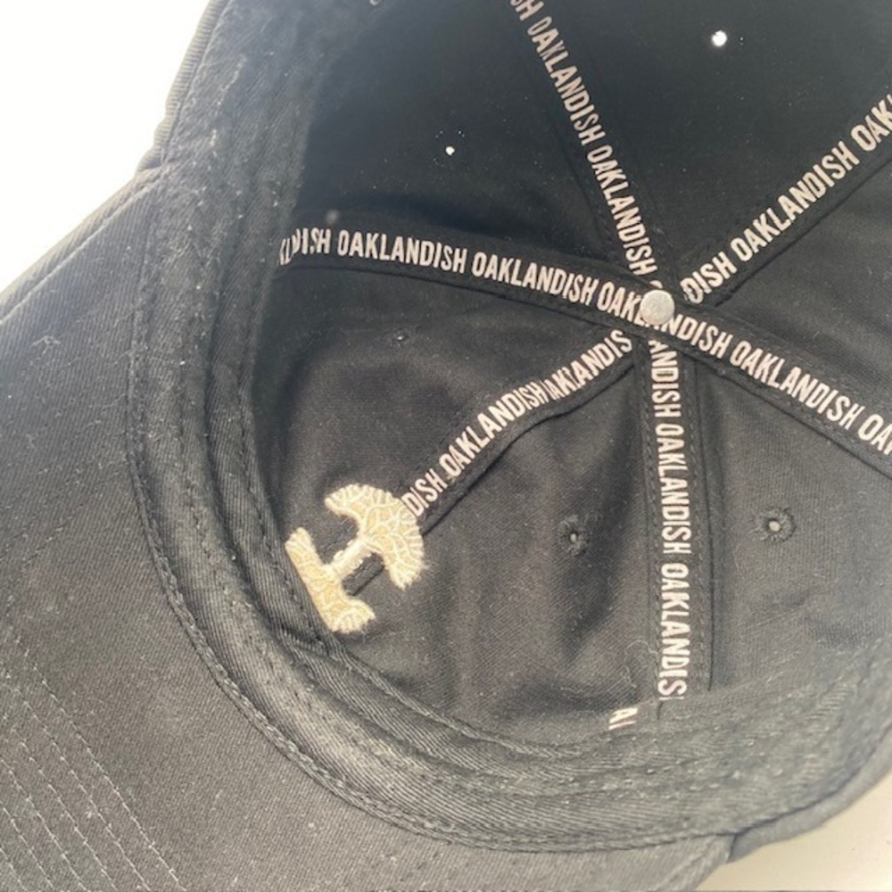 OAKLAND Oaklandish Tree Logo Dad Hat Cap Mens OSFA Black Cotton Adjustable Strap - Picture 9 of 11